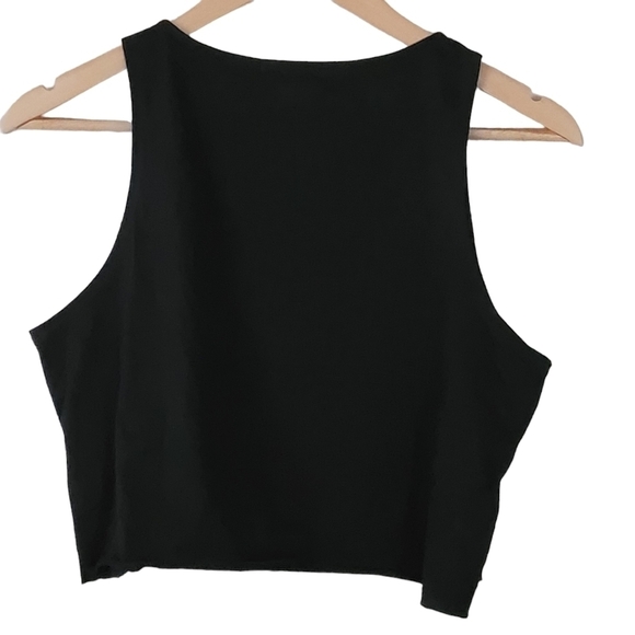 Adika Takeoff Your Attitude Sleeveless Chain Detail Crop Top Womens Black M - Picture 3 of 11